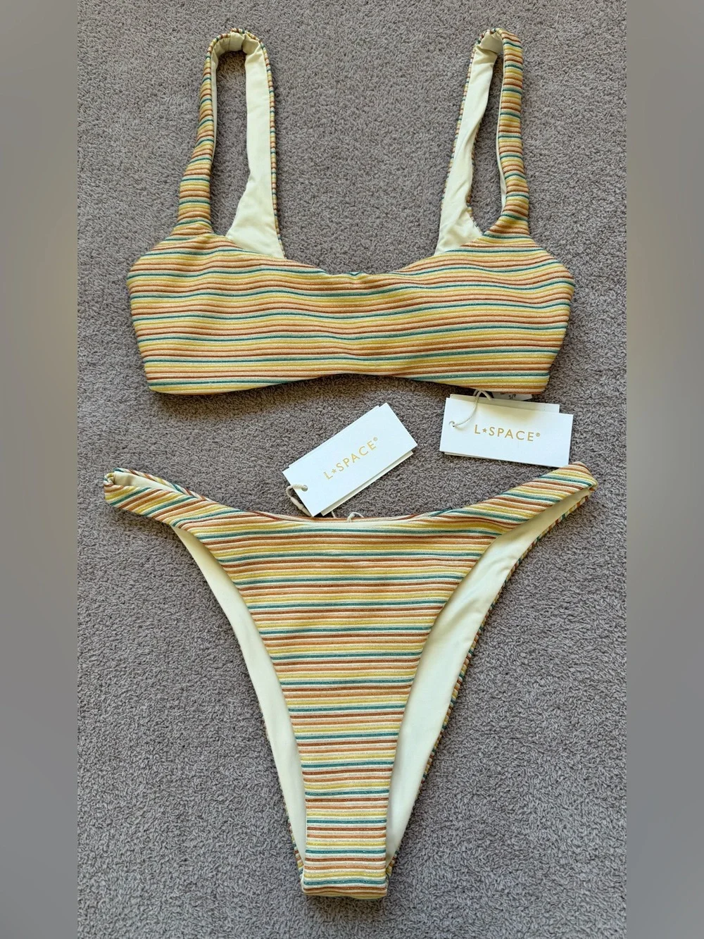 l*space - SWIM SET - Prince Top/ / Madonna Bottom Bitsy - RIVIERA BEACH SHIMMER